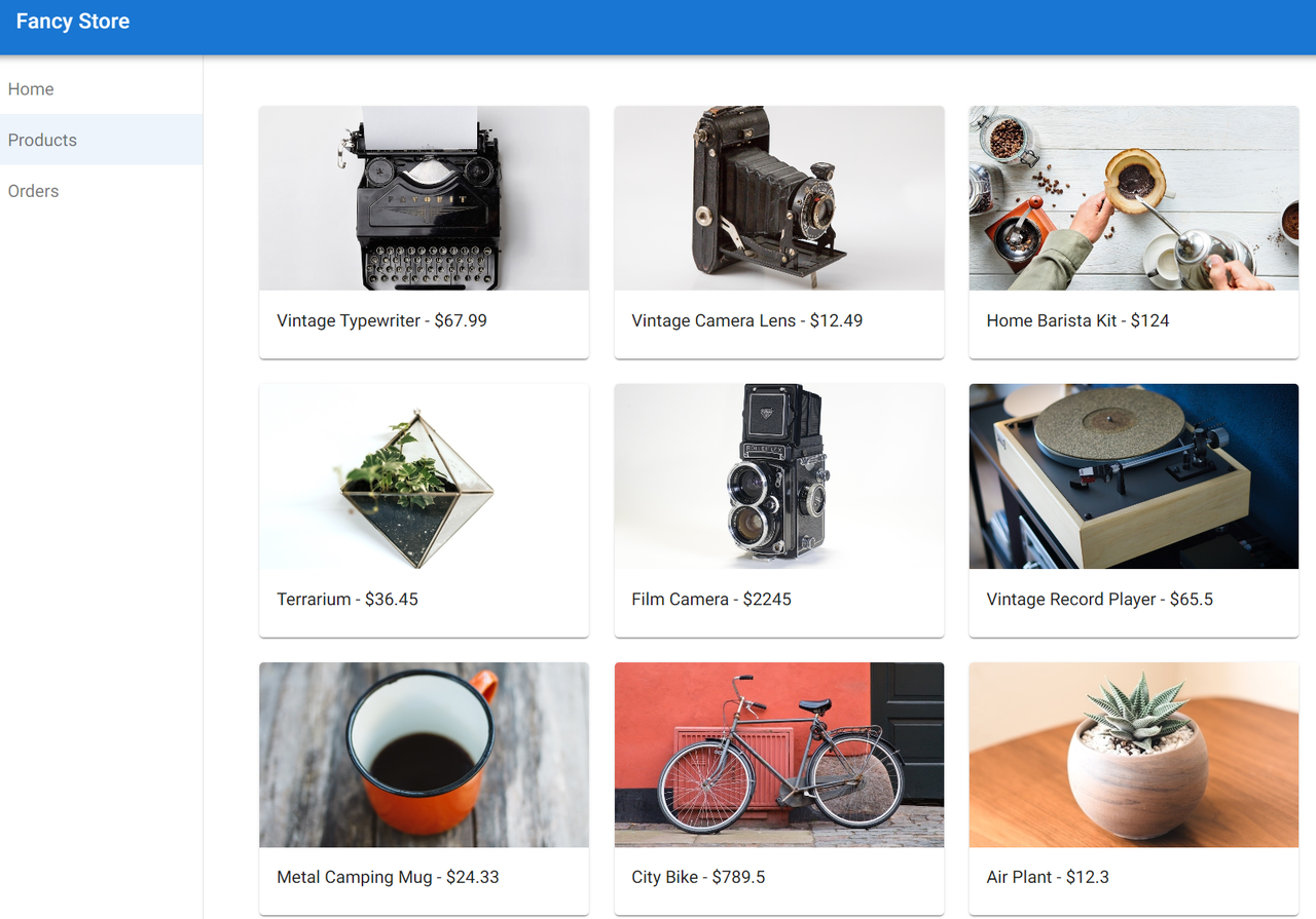 microservice로 분린된 products