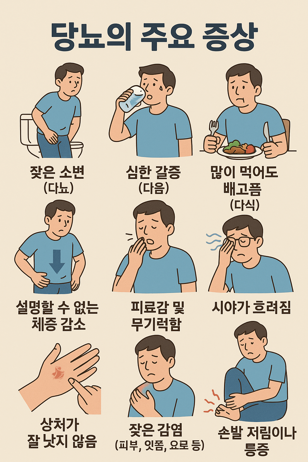 당뇨의 주요 증상