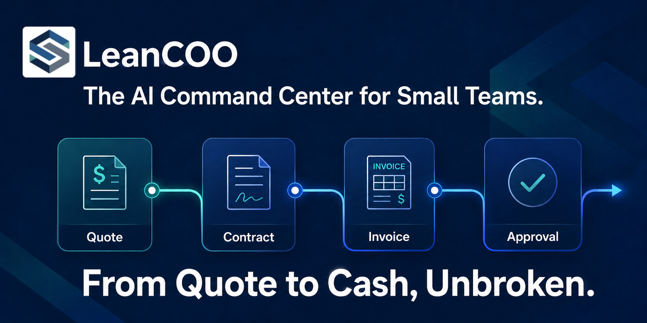 From Quote to Cash, in One Unbroken Flow — The Story of Building LeanCOO image 1