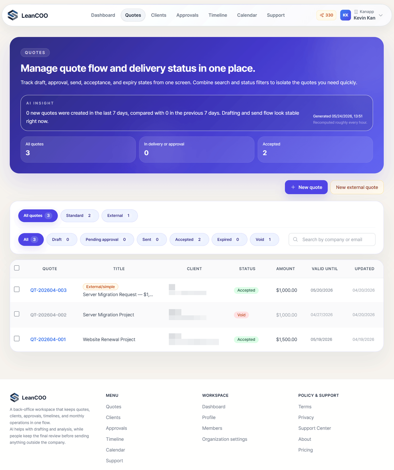From Quote to Cash, in One Unbroken Flow — The Story of Building LeanCOO image 2